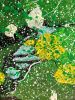 Leaves of Light – Original Green Abstract Painting on Canvas | Oil And Acrylic Painting in Paintings by Dario Moschetta