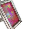 Hexagon Floating Mirror With Iridescent Glass | Decorative Objects by Sand & Iron