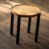 Black and Gold Round Modern Side Table | Waverly | Tables by Alabama Sawyer