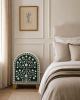 Emerald Green Bone Inlay Arched Nightstand Tree of Life Boho Bedside Table | Storage by IKKAZA