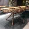 Epoxy Resin River Table - Live Edge Modern Furniture Table | Dining Table in Tables by Tinella Wood. Item composed of wood and synthetic in contemporary or country & farmhouse style