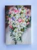 Bridal bouquet painting from photo, Wedding orchid flowers | Oil And Acrylic Painting in Paintings by Natart. Item made of canvas with synthetic