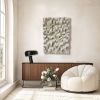 Textured 3D Beige Painting - Contemporary Sculptural Wall Art - Modern Home Decor - Geometric Fusion | Wall Sculpture in Wall Hangings by Vaiva Art Atelier