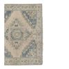 Southwest Wool Rug, Blue and Apricot Oriental Turkey Oushak | Runner Rug in Rugs by Vintage Pillows Store. Item made of fabric & fiber