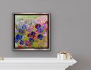 Pensive Pansies | Oil And Acrylic Painting in Paintings by Checa Art. Item made of canvas