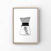 Coffee Print, Chemex Artwork, Pour Over Coffee Illustration | Prints by Carissa Tanton. Item composed of paper