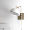 Bedside Lighting - Plug In Wall Sconce - Model No. 9402 | Sconces by Peared Creation. Item made of brass