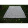 1940s Vintage Distressed Oushak Soft Colors Wool Pile Rug | Area Rug in Rugs by Vintage Pillows Store. Item made of cotton with fiber