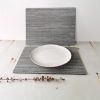 Silver gray stone veneer placemat for dining table, 1 pc. | Tableware by DecoMundo Home. Item made of fabric & stone compatible with minimalism and industrial style