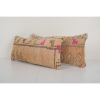 Set Of Two Orange Turkish Carpet Rug Pillow, Handmade Wool | Sham in Linens & Bedding by Vintage Pillows Store. Item composed of cotton and fiber