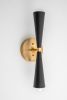 Wall Sconce - Black and Brass Sconce - Model No. 8113 | Sconces by Peared Creation. Item made of brass