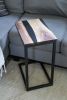 Black Epoxy Walnut River Side C Table (in stock) | Side Table in Tables by Hazel Oak Farms. Item composed of walnut & steel
