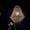 Medina Three Macrame Lamp - Honey / Mustard / Black Mix | Pendants by Hamimi