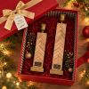 Handmade Oak Candle Holders Set – Herringbone Marquetry, Christmas Presentation Box | Serving Tray in Serveware by Vesta Corte