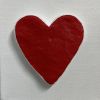 Red Heart 4" x 4" | Mixed Media in Paintings by Emeline Tate. Item composed of canvas and synthetic