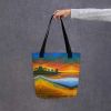 Tote Bag - Day Blazed - Tropical Sunset Palm Tree | Work by Eman's Gallery