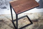 Live-edge walnut C-tables | End Table in Tables by Hazel Oak Farms. Item made of wood with steel