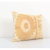 Rectangular Decorative Cotton Pastel Suzani Lumbar Pillow Co | Cushion in Pillows by Vintage Pillows Store