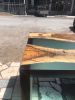 Blue Epoxy Coffee Table - Waterfall Coffee Table - Resin Tab | Tables by Tinella Collection. Item made of wood works with contemporary & mediterranean style