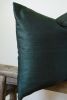 Forest Green Silk Pillow 22x22 | Pillows by Vantage Design