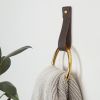 Leather Curtain Rod Bracket [Flag End] | Strap in Storage by Keyaiira | leather + fiber. Item made of leather