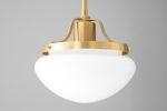 Glass Pendant Light - Brass Light Fixture - Model No. 2901 | Pendants by Peared Creation. Item composed of brass and glass