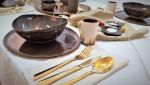 Brown Dinnerware Set, Modern Dish Set, Stoneware Dinnerware | Bowl in Dinnerware by YomYomceramic. Item made of stoneware