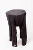 Sculptural Side Table, Rustic, Burnt Black Wood, Carved, Handmade | Tables by Logniture