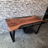 Walnut Epoxy desk Custom Epoxy Resin Table | Dining Table in Tables by Ironscustomwood. Item composed of walnut & metal