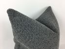 Bouche pillow // boule cushion // grey wool pillow | Pillows by velvet + linen