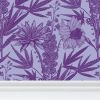 IVI Bouquet - Water Lily, Larkspur, Daisy w/ Cannabis Leaves | Wallpaper in Wall Treatments by Sean Martorana. Item made of paper