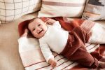 Pantelhó Baby Blanket - Rust + Cream | Throw in Linens & Bedding by MINNA