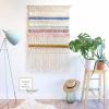 Woven Wall Tapestry, Pastel Colored Wall Art - DIANNE | Wall Hangings by Rianne Aarts. Item made of cotton