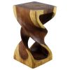 Haussmann® Wood Double Twist Stool Table 12 in SQ x 23 in | Chairs by Haussmann®
