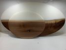 Walnut Epoxy Oval Charcuterie Board | Serveware by Good Wood Brothers. Item made of walnut with synthetic