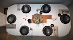 Unique Handmade Black Ceramic 20-Piece Dinnerware Set | Plate in Dinnerware by YomYomceramic. Item made of ceramic