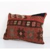 Organic Wool Outdoor Turkish Carpet Pillow Covers, Brick Red | Cushion in Pillows by Vintage Pillows Store