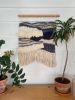 modern nautical wave fringe weaving | Tapestry in Wall Hangings by Wolfpit Studio. Item made of wood & cotton compatible with contemporary and country & farmhouse style
