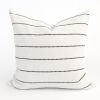 textured ivory pillow // white woven pillow // striped white | Pillows by velvet + linen