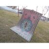 Vintage Turkish Blue Color Oushak Rug, Living Room Rug | Area Rug in Rugs by Vintage Pillows Store. Item composed of cotton & fiber