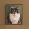 Judgmental Tuxedo Cat Art Print, Funny Side Eye Wall Art, Giclée Paper Painting | Prints in Paintings by The Ugly Cat Studio