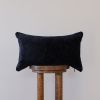 Navy Chenille Tufts Lumbar Pillow 12x20 | Pillows by Vantage Design