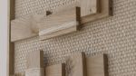 Quiet Form - Serene Wood Mosaic | Tapestry in Wall Hangings by Lale Studio & Shop. Item composed of oak wood and wool in minimalism or contemporary style