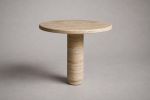 Marylou Travertine Round Table | Dining Table in Tables by HamamDecor LLC