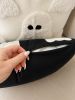 Black Ghost Lumbar Pillow Cover | Pillows by Busa Designs