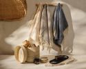 Blocks Towel - Beige | Tea Towel in Linens & Bedding by MINNA