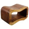 Haussmann® Wood Wave Bench 24 in x 13.5 x 15 inch | Benches & Ottomans by Haussmann®