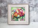 Bridal flowers portrait painting canvas original art, Custom | Oil And Acrylic Painting in Paintings by Natart. Item made of canvas with synthetic