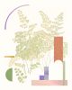 Botanical Collage Print with Abstract Geometric Shapes | Prints by Capricorn Press. Item made of paper works with boho & minimalism style