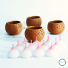 Ovo Handmade Terracotta Tealight Holder (Pack of 2) | Candle Holder in Decorative Objects by Lit Lamps - Sustainable Mindful Lighting